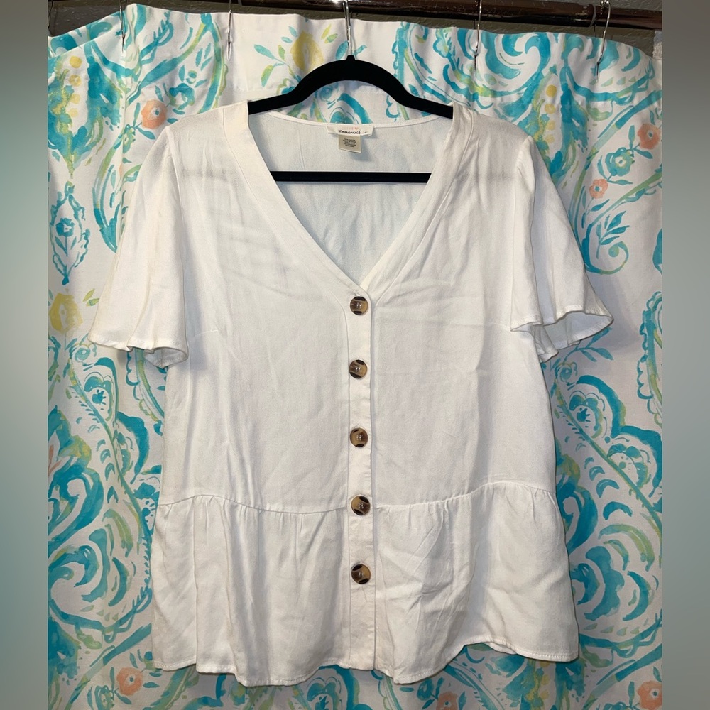 White Button Up Blouse